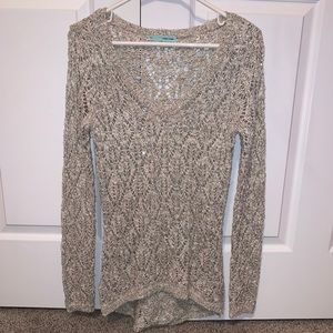Silver/ gray/ white sweater from Maurices